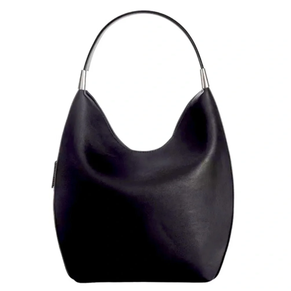 ALFANI Faux Leather Bangle‎ Hobo Shoulder Bag Black & Snake Print NWT